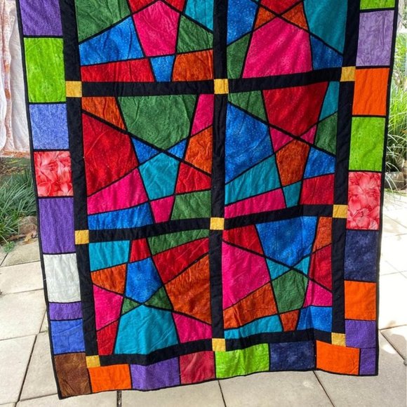 Hand Crafted Other - Lovingly Handmade Stained Glass Panel Quilt